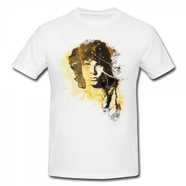 Jim Morrison II Premium Herren und Damen T-Shirt Motiv aus Paul Sinus Aquarell