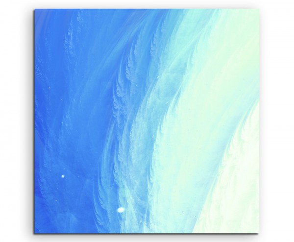 Künstlerische Fotografie – Hellblaue Meeresoberfläche auf Leinwand