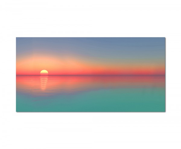 120x60cm Meer Sonnenuntergang Horizont Abendrot