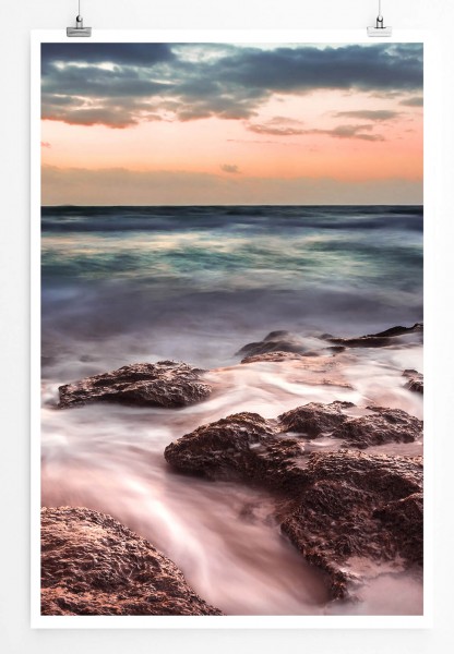 Landschaftsfotografie 60x90cm Poster Sonnenaufgang bei Palermo Italien