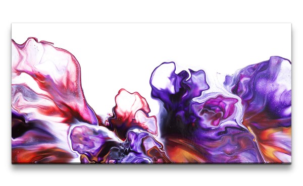 Leinwandbild 120x60cm Schöne Farben Fließend Wasserfarben Acrylic Fluid