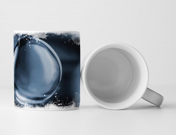 Tasse Geschenk Makroaufnahme – Wassertropfen
