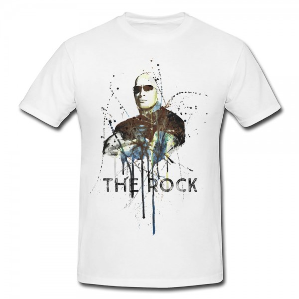 THE ROCK Premium Herren und Damen T-Shirt Motiv aus Paul Sinus Aquarell