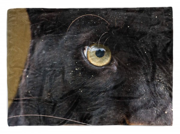 Handtuch Strandhandtuch Saunatuch Kuscheldecke mit Tiermotiv Auge eines Panther