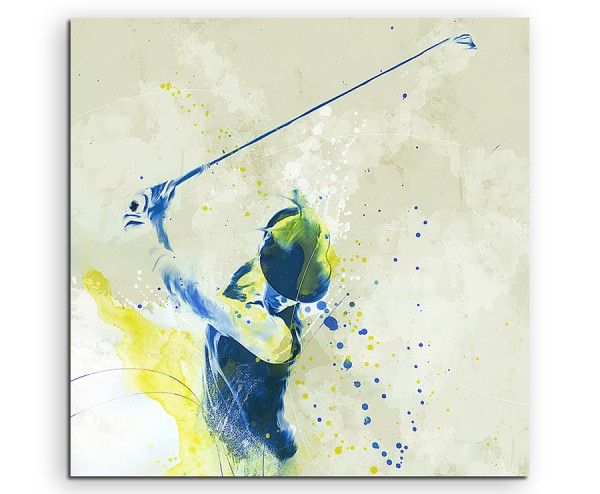 Golf III 60x60cm SPORTBILDER Paul Sinus Art Splash Art Wandbild Aquarell Art