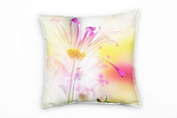 Blumen, bunt, Pastellfarben, Unscharf Deko Kissen 40x40cm für Couch Sofa Lounge Zierkissen