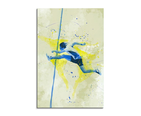 Huerdenlauf I 90x60cm SPORTBILDER Paul Sinus Art Splash Art Wandbild Aquarell Art