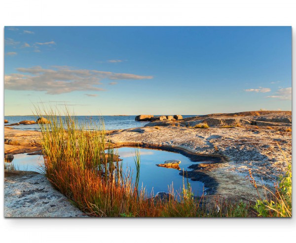 Landschaftsfotografie  Schweden am Meer - Leinwandbild