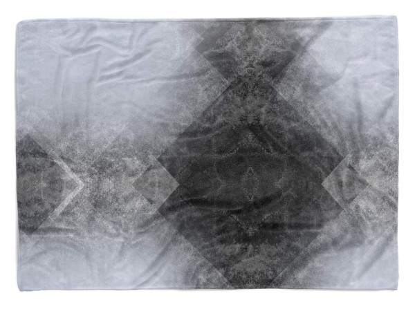 Handtuch Strandhandtuch Saunatuch Kuscheldecke mit Fotomotiv Abstrakt Grau Kunstvoll Geom