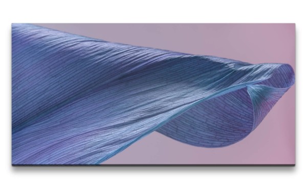 Leinwandbild 120x60cm Blüte Blütenblatt Nahaufnahme Türkis Dekorativ Kunstvoll