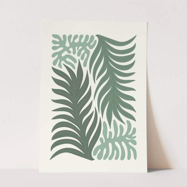 Grafik Dekorativ Modern Pflanzenblätter Muster