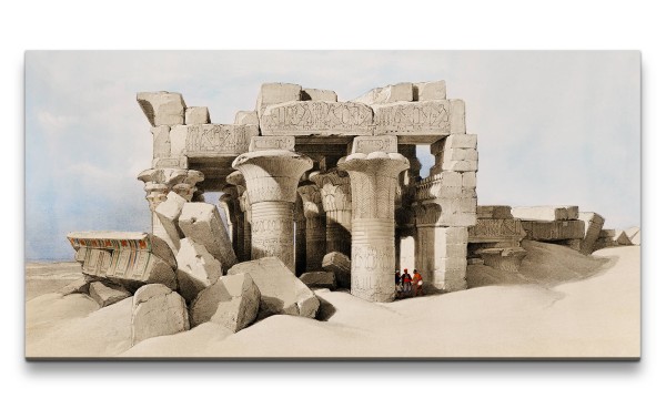 Remaster 120x60cm Alte Tempelanlage Tempel Ägypten Kunstvoll Illustration
