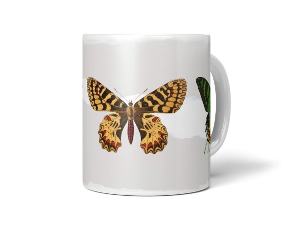 Dekorative Tasse mit schönem Motiv Schmetterlinge Vintage schönem Design Kunstvoll