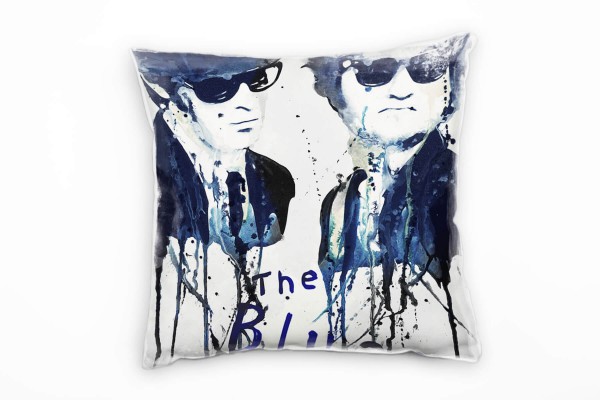 The Blues Brothers Deko Kissen Bezug 40x40cm für Couch Sofa Lounge Zierkissen