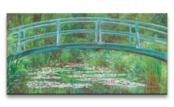 Remaster 120x60cm Claude Monet Impressionismus weltberühmtes Wandbild The Japanese Footbridge