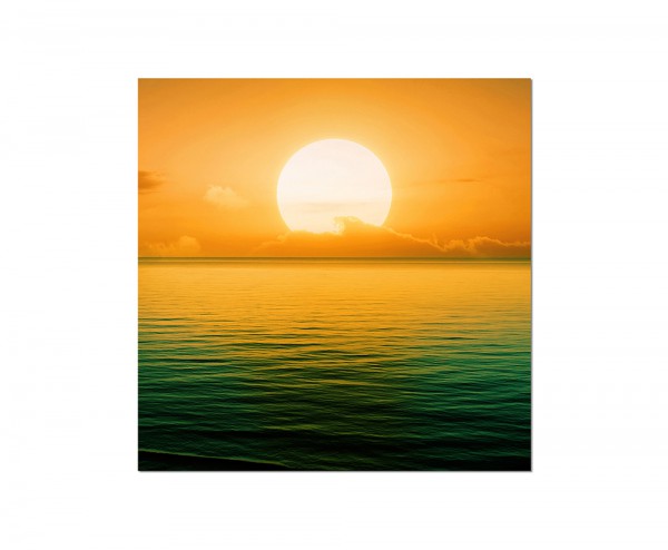 80x80cm Sonnenuntergang Meer Natur