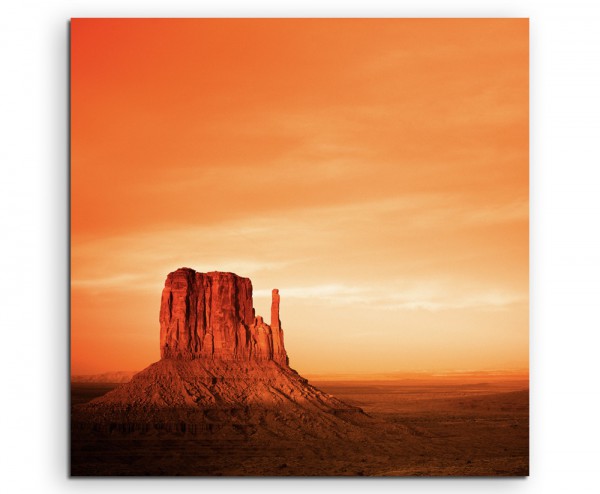 Landschaftsfotografie – Monument Valley bei Sonnenuntergang, Utah, USA auf Leinwand