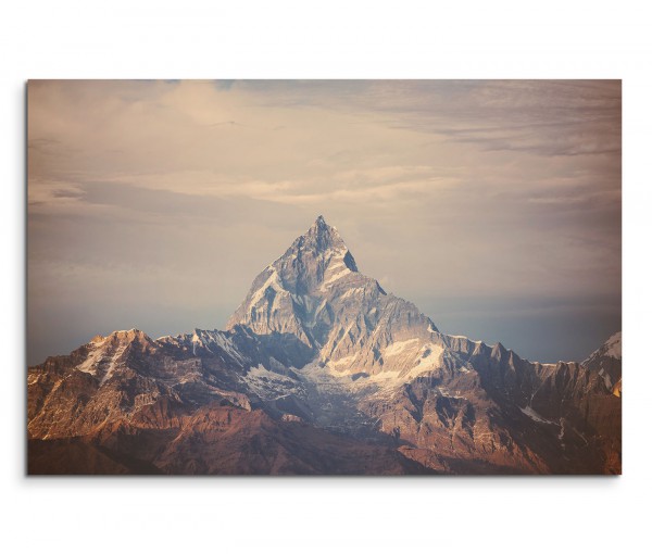 120x80cm Wandbild Himalaya Gebirge Berggipfel Schnee Wolken