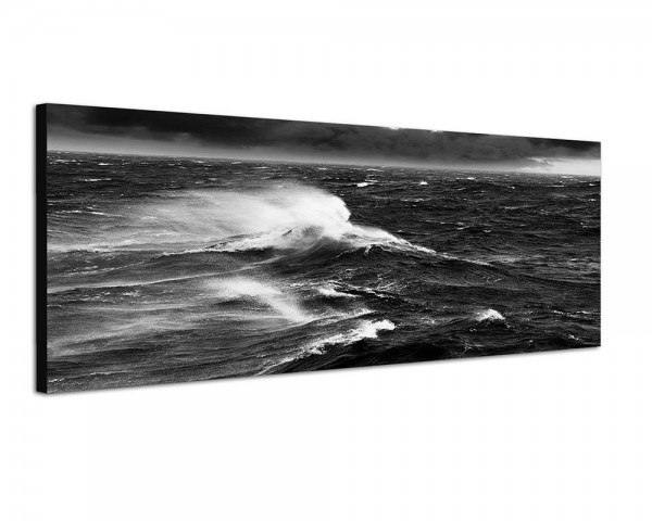 150x50cm Ozean Meer Wellen Sturm Wolken