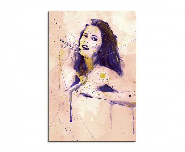 Amy Adams I Splash 90x60cm Kunstbild als Aquarell auf Leinwand