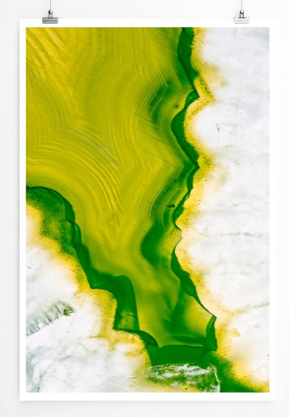 Künstlerische Fotografie 60x90cm Poster Grüne Geode im Detail