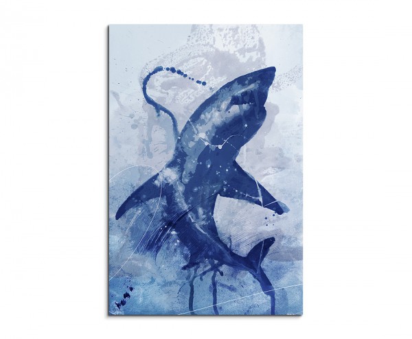 Hai Art 90x60cm Aquarell Art Leinwandbild