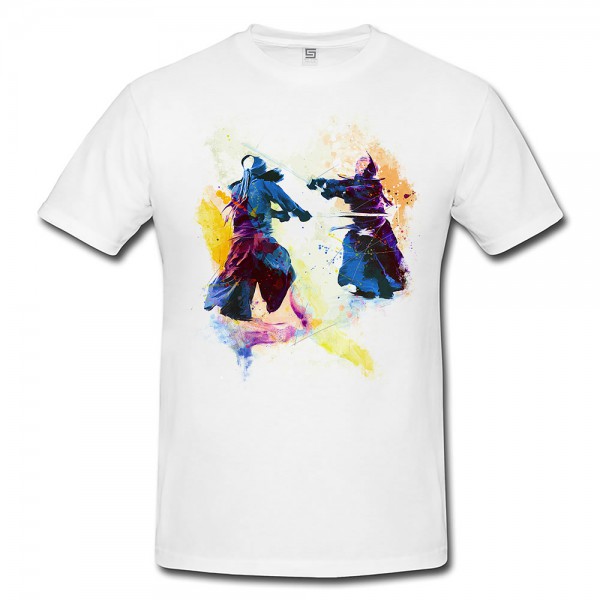 Kendo Herren und Damen T-Shirt Sport Motiv aus Paul Sinus Aquarell