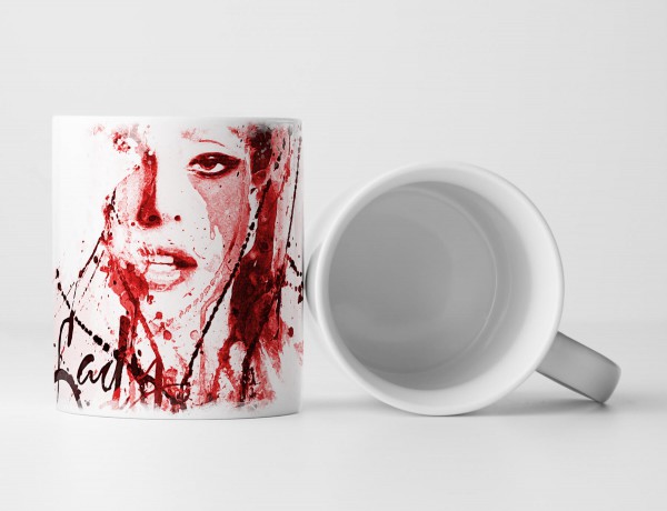 Lady Gaga Tasse als Geschenk, Design Sinus Art