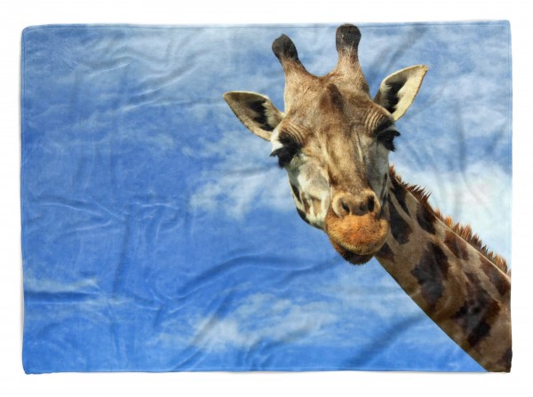 Handtuch Strandhandtuch Saunatuch Kuscheldecke mit Tiermotiv Giraffe