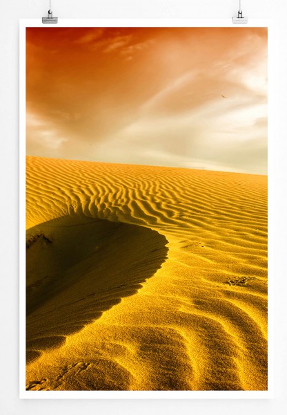 60x90cm Landschaftsfotografie Poster Wüstensand