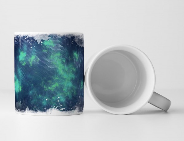 Tasse Geschenk abstrakt verschwommene Nordlichter