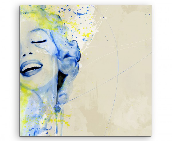 Marilyn Monroe IX Aqua 60x60cm Wandbild Aquarell Art