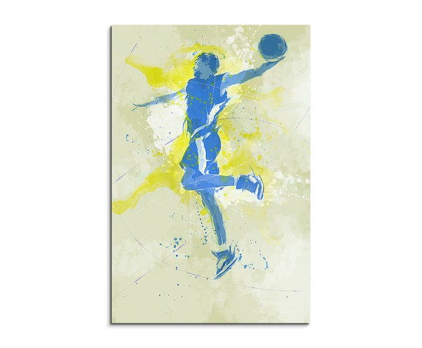 Basketball VI 90x60cm SPORTBILDER Paul Sinus Art Splash Art Wandbild Aquarell Art