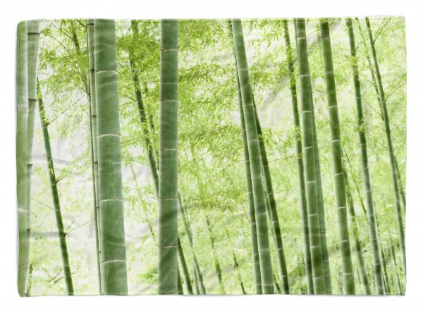 Handtuch Strandhandtuch Saunatuch Kuscheldecke mit Fotomotiv Bambus Bambuswald