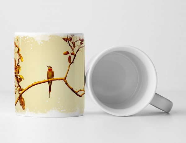 Tasse Geschenk Tierfotografie – Vogel auf Baumzweig