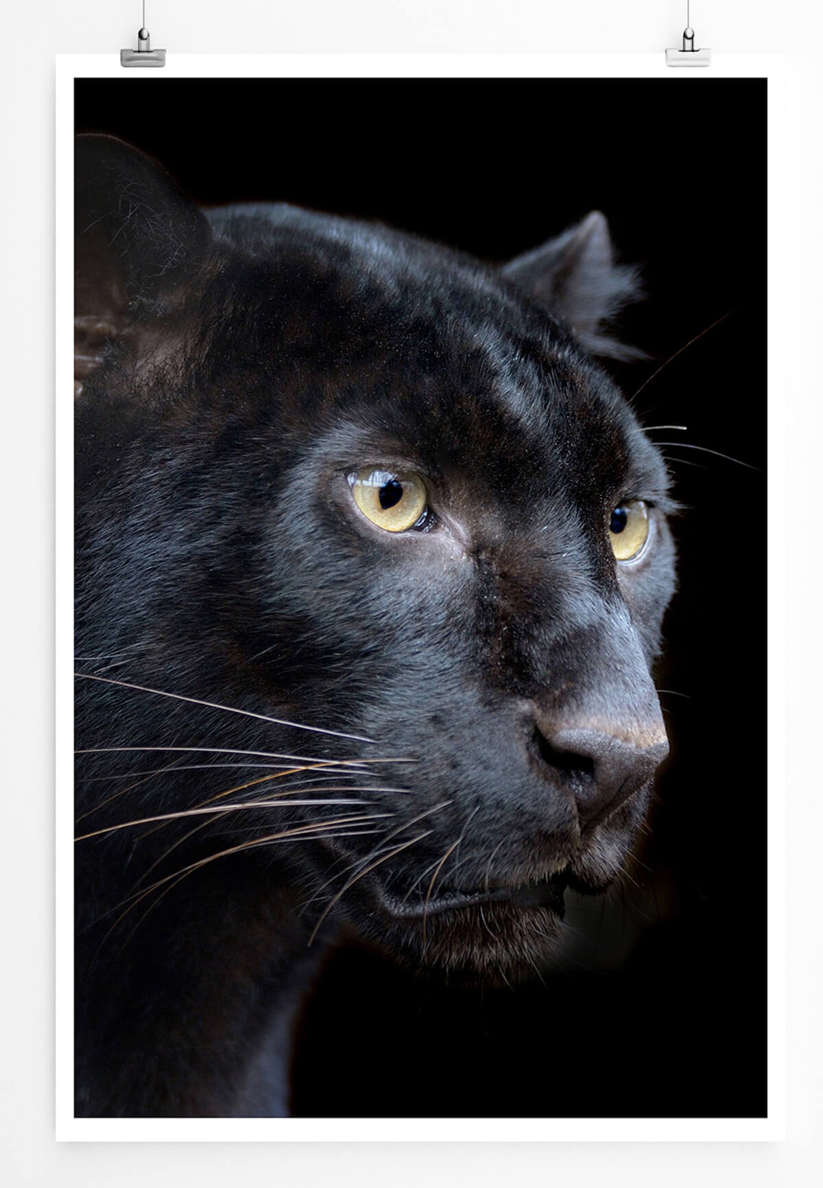 Bild  Geometrischer schwarzer Panther 60x90cm Poster