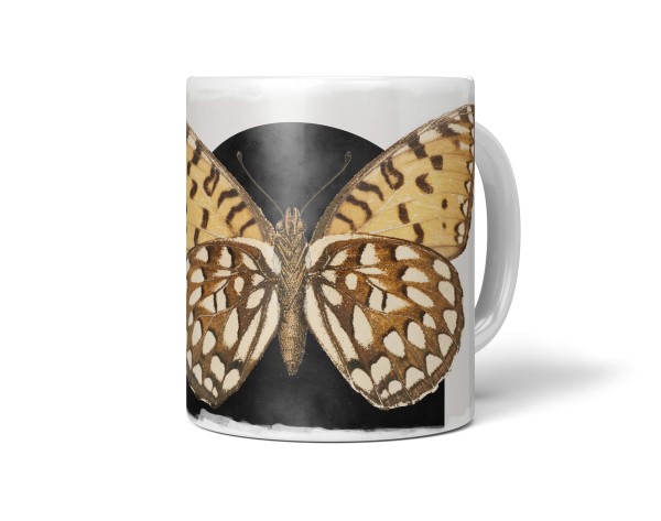 Dekorative Tasse mit schönem Motiv Schmetterling schwarzes Tor Vintage einzigartiges Design