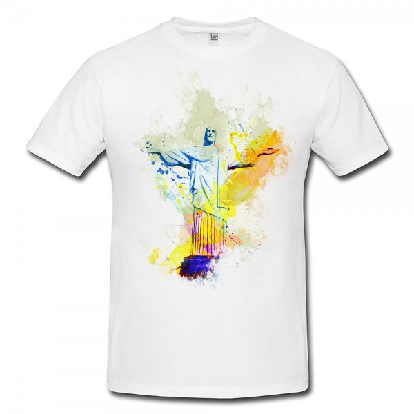 Rio de Janeiro Herren T- Shirt , Stylisch aus Paul Sinus Aquarell Color
