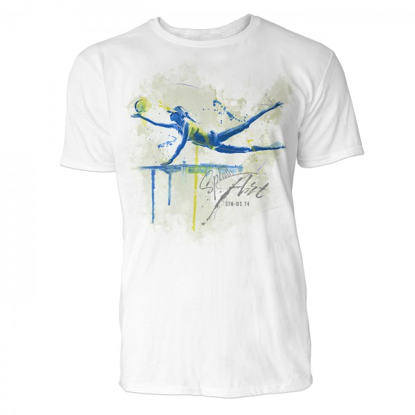 Volleyball Spielerin Sinus Art ® T-Shirt Crewneck Tee with Frontartwork