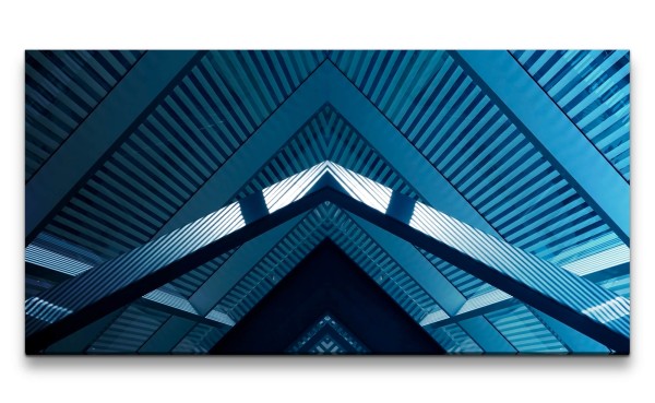 Leinwandbild 120x60cm Architektur Fotokunst Gebäude Büro Fine Art Modern