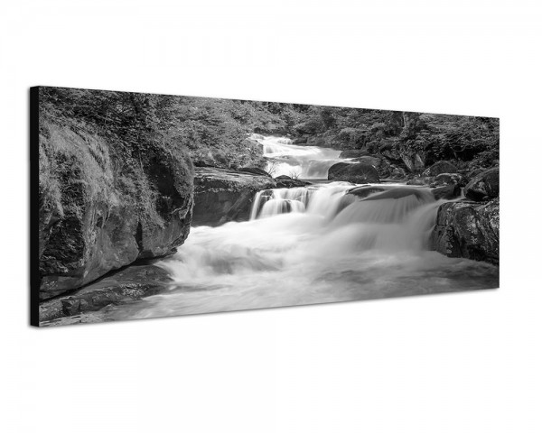 150x50cm Wald Fluss Wasserfall Herbst