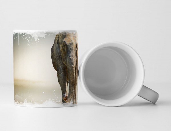 Tasse Geschenk Tierfotografie – Hochwertige Aufnahme eines Elefanten