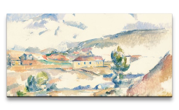 Remaster 120x60cm Paul Cézanne weltberühmtes Wandbild Montagne Sainte-Victoire zeitlose Kunst
