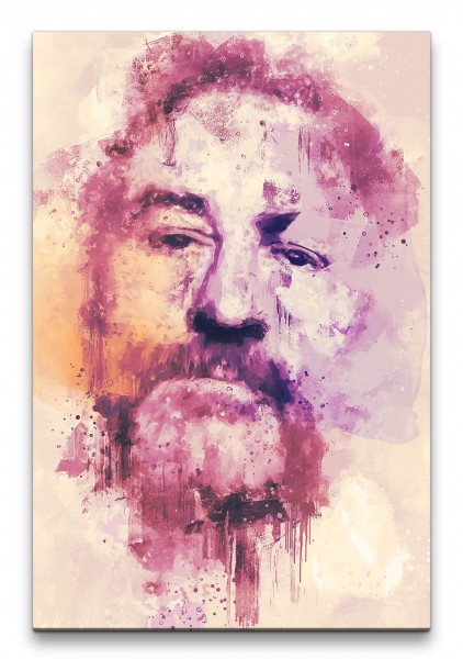 Robert De Niro Porträt Abstrakt Kunst Schauspieler 60x90cm Leinwandbild