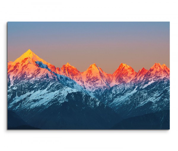 120x80cm Wandbild Indien Himalaya Gebirge Sonnenuntergang