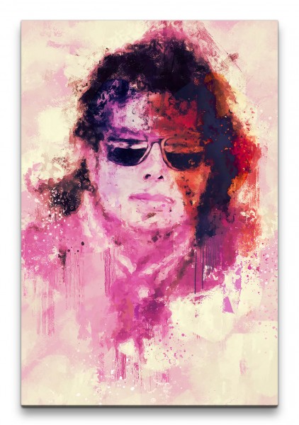 Michael Jackson Porträt Abstrakt Kunst Musiklegende King of Pop 60x90cm Leinwandbild