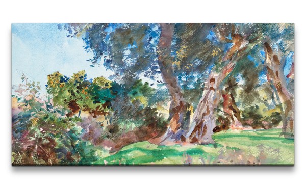 Remaster 120x60cm John Singer weltberühmtes Gemälde zeitlose Kunst Natur Bäume Sommer