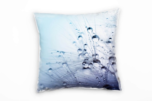 Macro, blau, lila, Wasserblasen, abstrakt Deko Kissen 40x40cm für Couch Sofa Lounge Zierkissen
