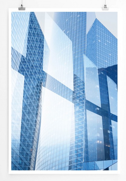 Digitale Grafik  Wolkenkratzer Architektur 60x90cm Poster