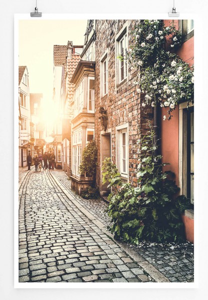 Landschaftsfotografie 60x90cm Poster Alte europäische Stadt